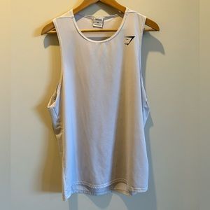 Gymshark men’s white arrival tank. Size M